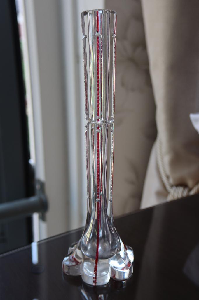 Antiek Art Deco Bohemen soliflore glazen vaas, Ophalen of Verzenden