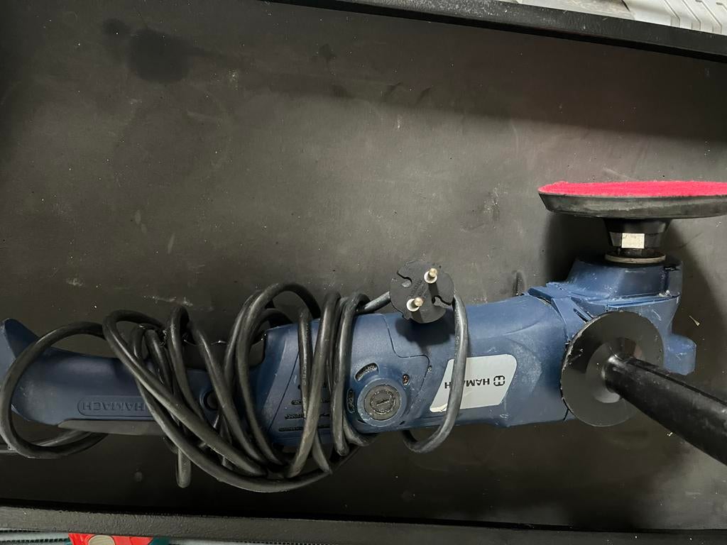 Hamach Roterende Polijstmachine met Steunschijf, Auto diversen, Autogereedschap, Ophalen, Gebruikt