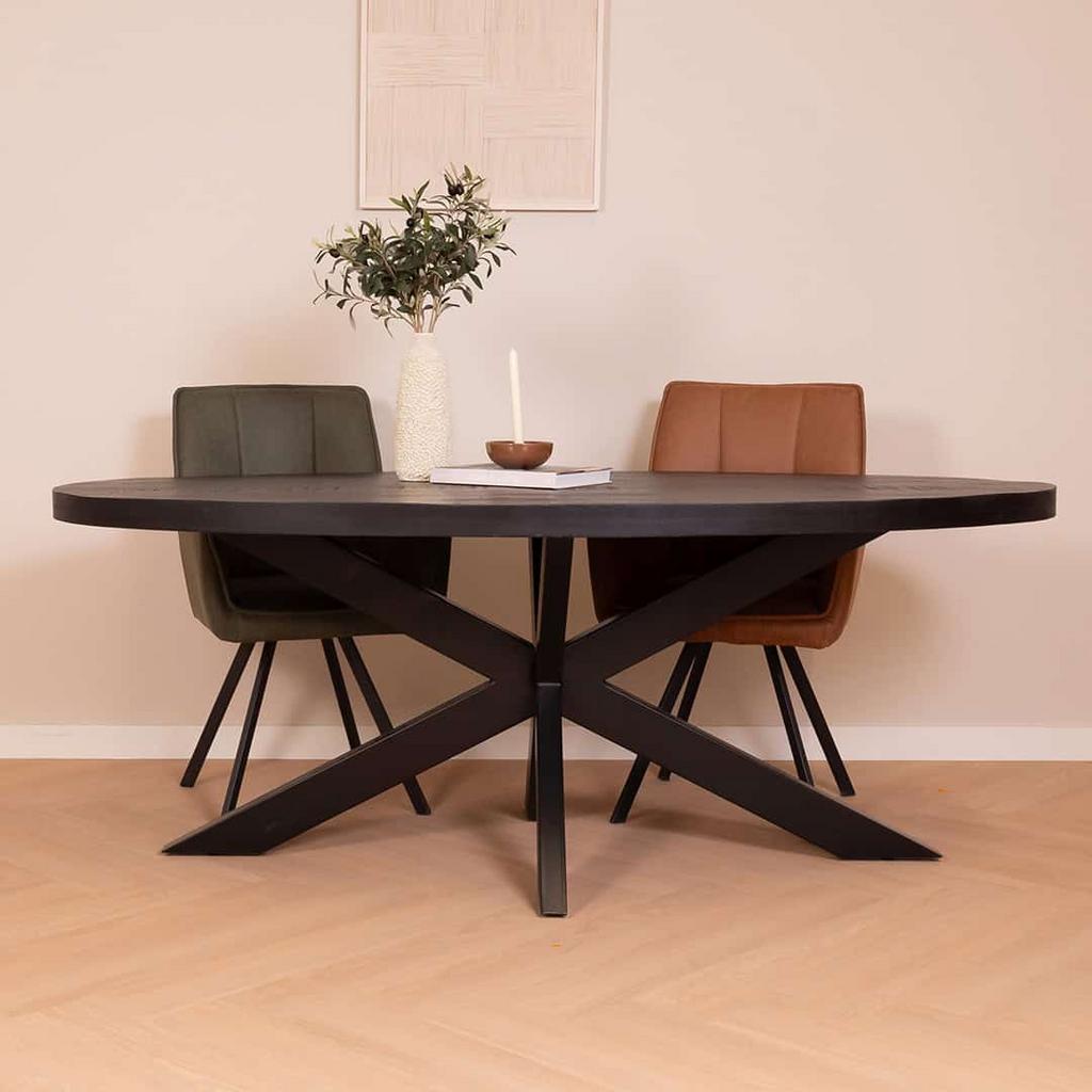 Ovale Mango Houten Eettafel, Huis en Inrichting, Tafels | Eettafels, 100 tot 150 cm, Eikenhout, Nieuw, Ophalen of Verzenden