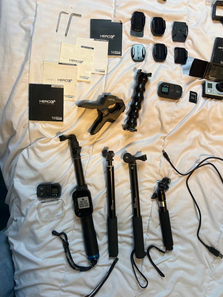 GoPro Hero3+ Black Edition met veel accessoires, Audio, Tv en Foto, Actiecamera's, Ophalen of Verzenden, Gebruikt, GoPro