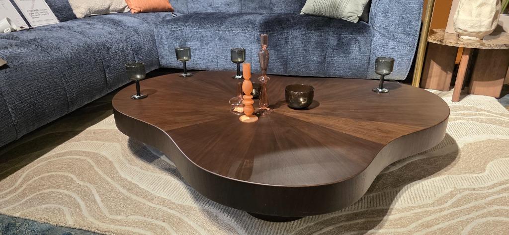 Organische Salontafel Donker buin – 150 x 110 cm Showmodel