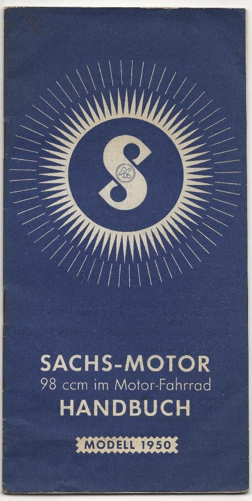 Sachs Motorrijwiel 98 cc 1950 handleiding (5988z), Motoren, Handleidingen en Instructieboekjes, Ophalen of Verzenden, Overige merken