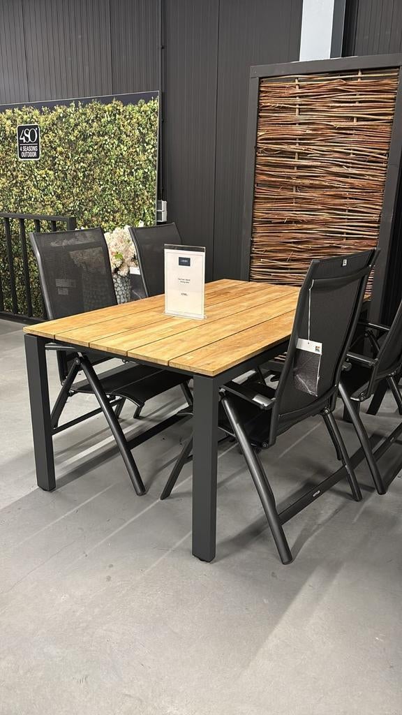 Goa Tafel 4 Seasons 160x95 Teak - Nieuwstaat!, Teakhout, Buitenweg 5, 5421 LK Gemert, Ophalen of Verzenden, Zo goed als nieuw