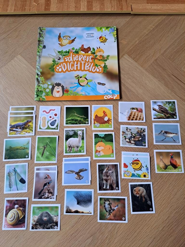 Dieren dichtbij Coop 28 stickers, Coop, Ophalen of Verzenden