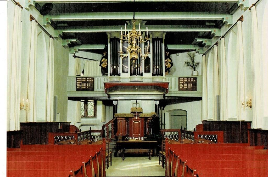 Kollumerzwaag, interieur Kerk, Ophalen of Verzenden, Ongelopen, Friesland