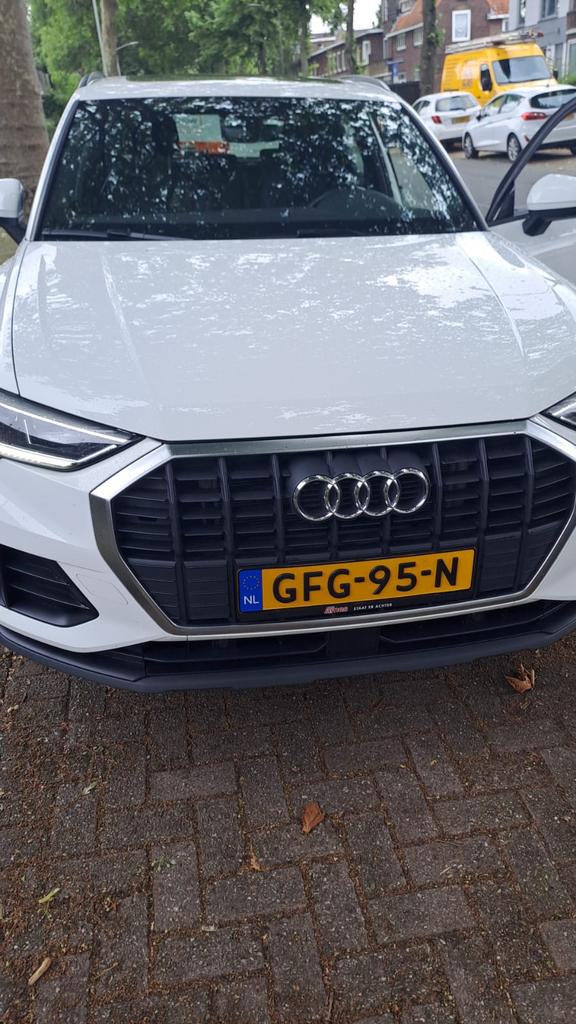 Audi Q3 45 Tfsi e 245pk Phev 2021 Wit PANORAMA DAK S-LINE, Leder en Stof, Wit, Plug-in hybride, Hybride Elektrisch/Benzine