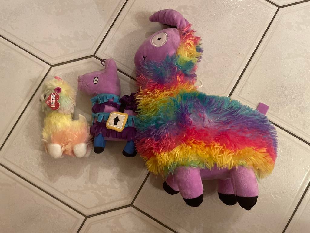 Lama alpacha knuffels pluche, Ophalen of Verzenden, Zo goed als nieuw, Overige typen