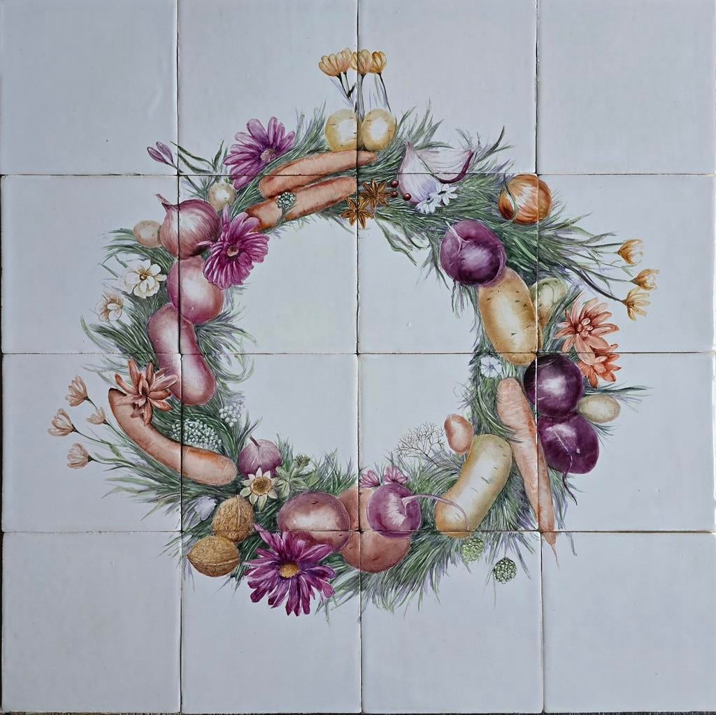 Yvonne's Tegeltableaus op authentieke Friese witjes., Ophalen of Verzenden, Nieuw, Keramiek