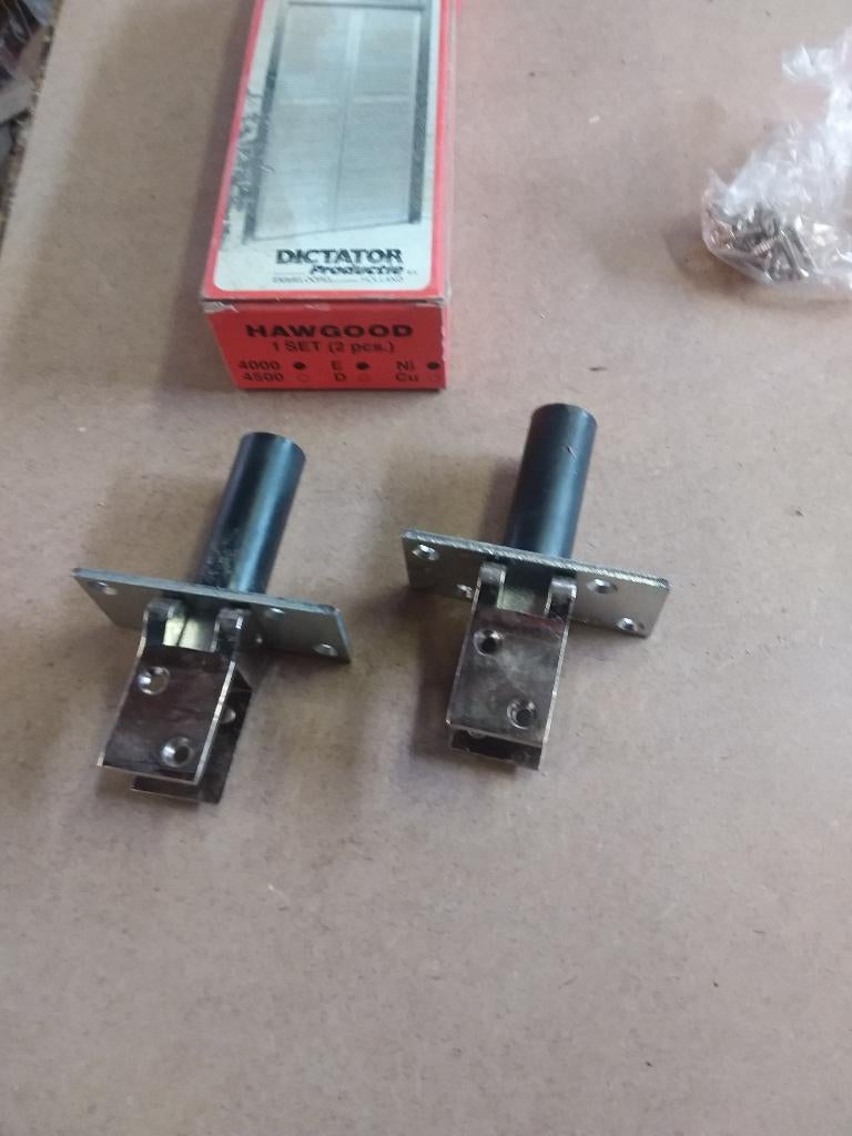 Dictator Hawgood Set Scharnier Met Stop 4000E 19-24mm Nikkel, Ophalen, Nieuw, Overige materialen, Scharnier