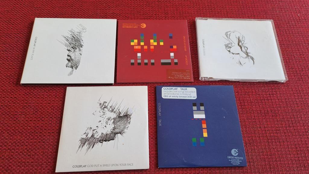 Coldplay 5cd singles Clocks In my place Speed of sound Talk, Cd's en Dvd's, Cd Singles, 6 singles of meer, Ophalen of Verzenden