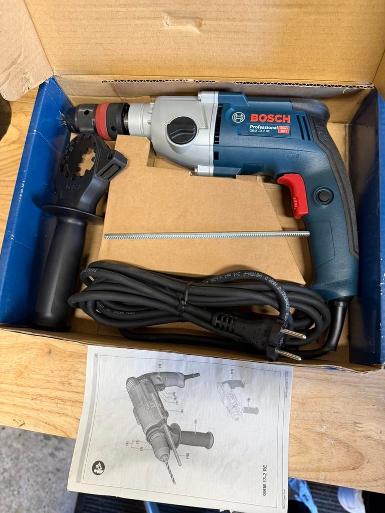Bosch professional GBM 13-2 RE boormachine, Boormachine, 600 watt of meer, Variabele snelheid, Ophalen of Verzenden