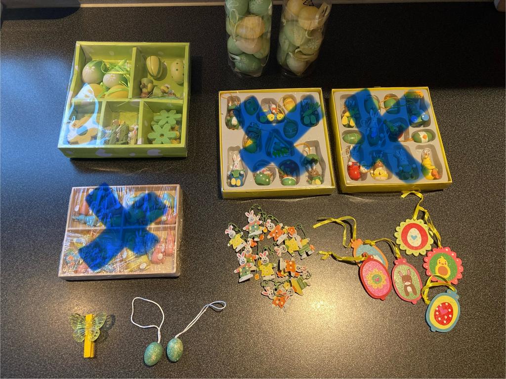 Pasen decoratie groen geel, Diversen, Pasen, Ophalen of Verzenden, Zo goed als nieuw
