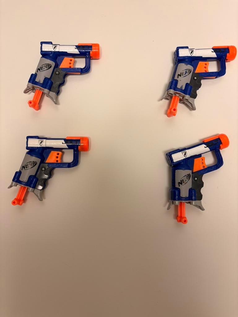 4 kleine nerf pistols, Ophalen of Verzenden, Zo goed als nieuw