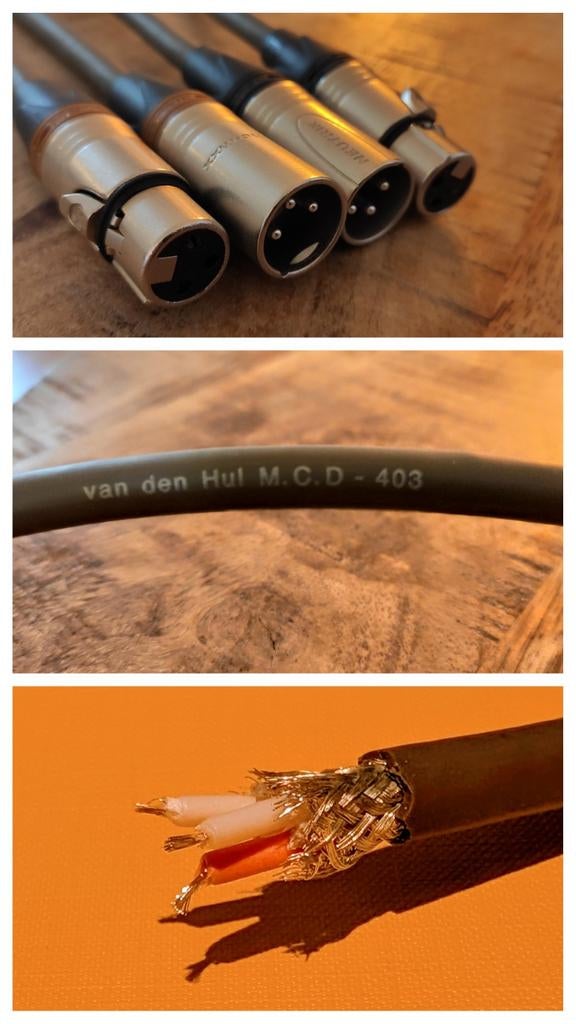 Van den Hul m.c.d. 403 XLR Hi-End interlinks, Audio, Tv en Foto, Audiokabels en Televisiekabels, Nieuw, Interlink-kabel, Minder dan 2 meter