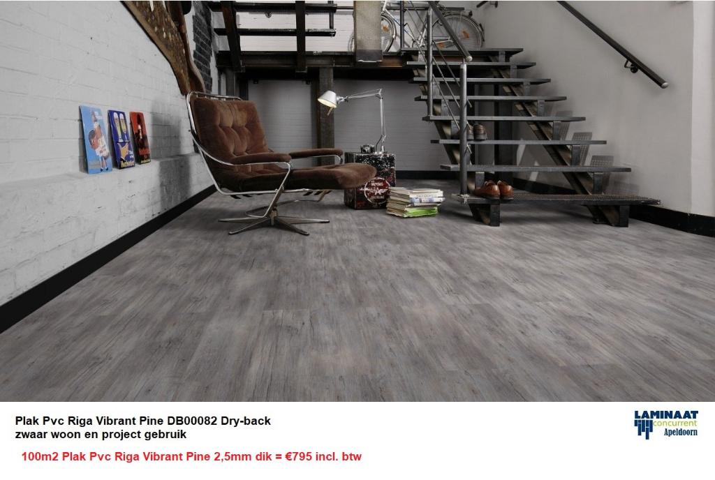 100m2 Plak Pvc Riga Vibrant Pine Grijs 2,5mm =€795 incl. btw