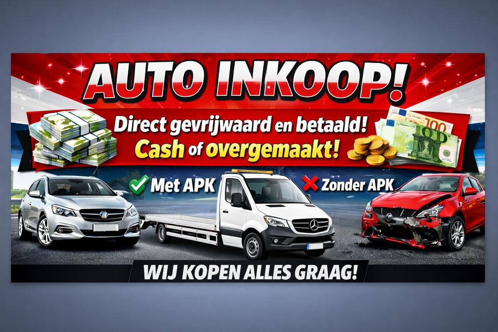 AUTO INKOOP! WIJ KOPEN U AUTO GRAAG! 24/7 GEVRIJWAARD!, Auto diversen, Auto Inkoop