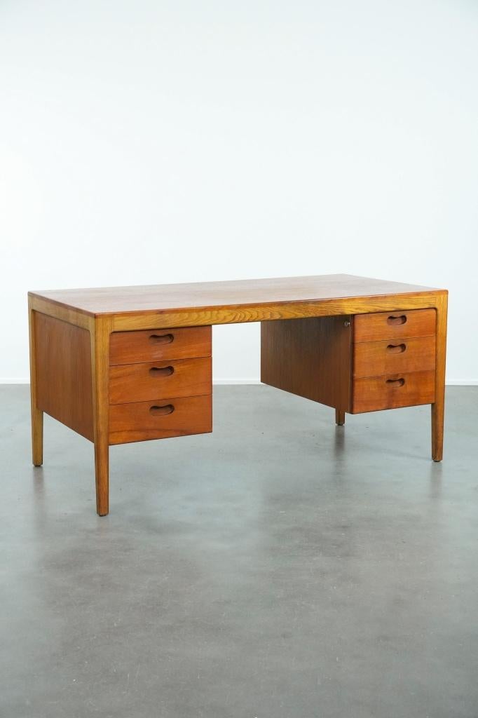 Vintage jaren ’60 Duits design bureau met 6 lades, Ophalen, Gebruikt, ., .