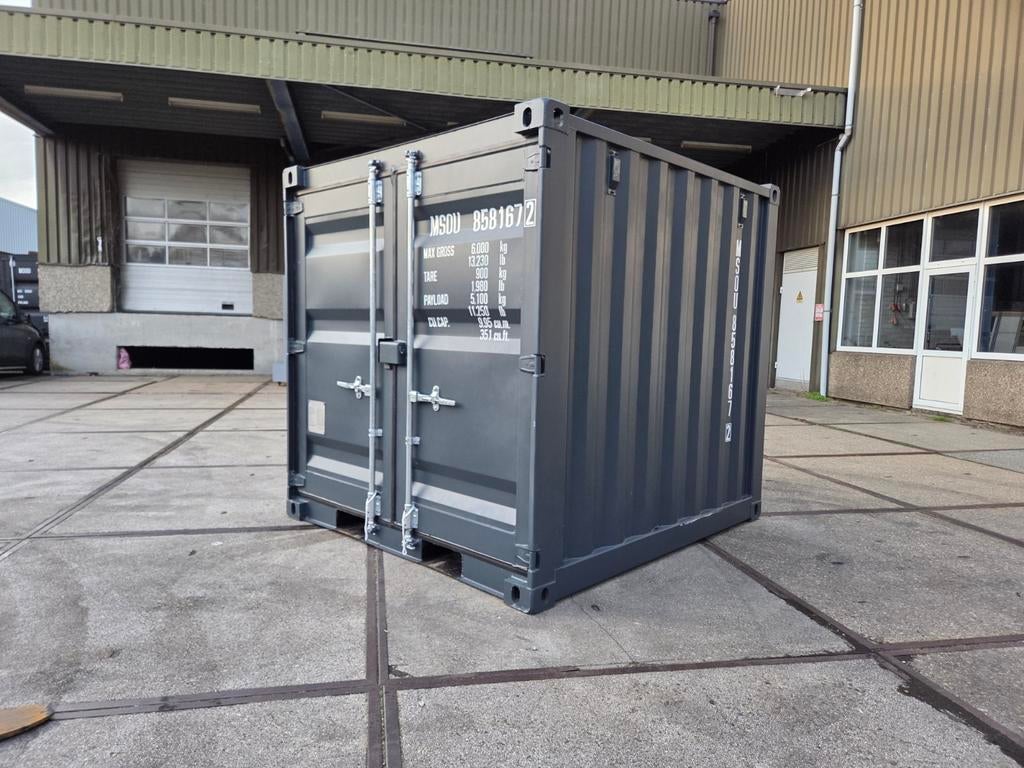 8ft en 10ft containers antraciet RAL7016 nieuw, Zakelijke goederen, Machines en Bouw | Keten en Containers, Ophalen of Verzenden