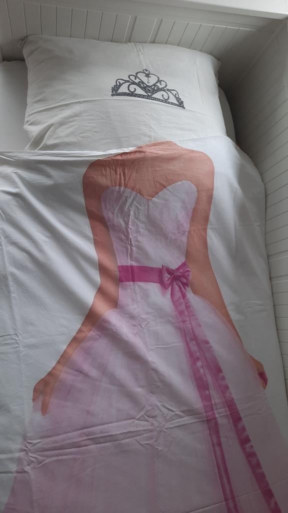 'Jij bent een Prinses' Dekbedovertrek 1 Persoons - Katoen, Gebruikt, Meisje, Dekbedovertrek, Ophalen of Verzenden