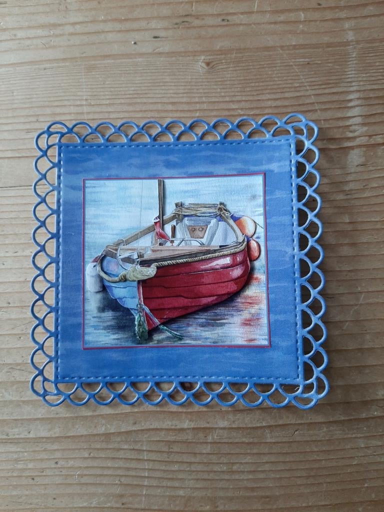 Stans kaart opleg met 3d plaatje boot, Ophalen of Verzenden, Nieuw, Overige thema's
