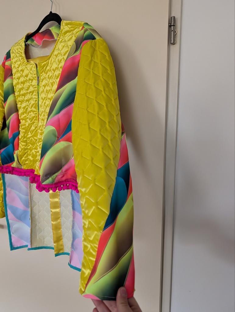 Zelfgemaakte carnavalsjas, Carnaval, Maat 42/44 (L), Ophalen of Verzenden, Kleding