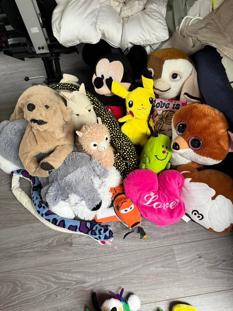 Partij grote knuffels, Kinderen en Baby's, Speelgoed | Knuffels en Pluche, Ophalen of Verzenden, Zo goed als nieuw, Overige typen