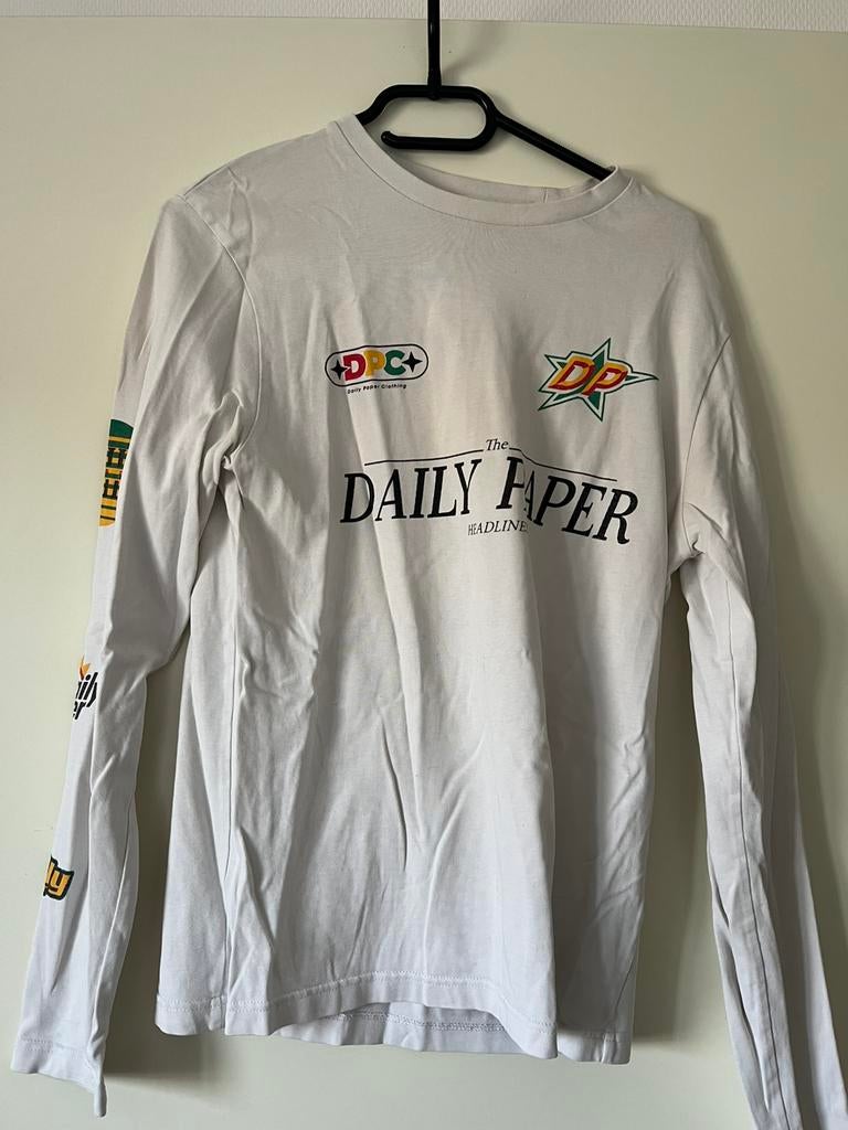 Daily paper longsleeve, Ophalen, Zo goed als nieuw, Maat 46 (S) of kleiner, Wit