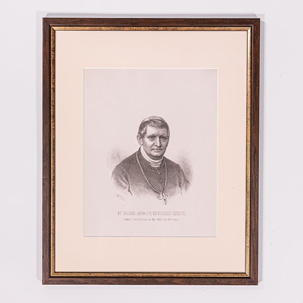 Lithografie Kardinaal Johann Rudolf, Ophalen of Verzenden