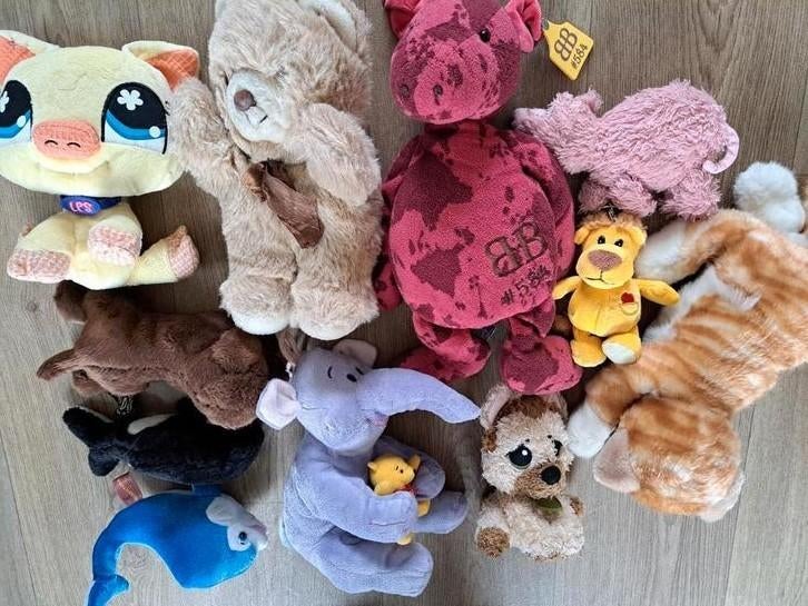 11 vintage pluche knuffels Disney Littlest Pet Shop Rescue, Kinderen en Baby's, Speelgoed | Knuffels en Pluche, Ophalen of Verzenden