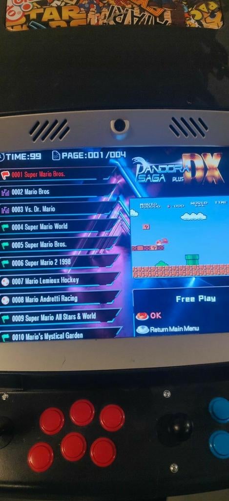 Arcadekast met Pandora Saga Plus DX, Ophalen, Gebruikt