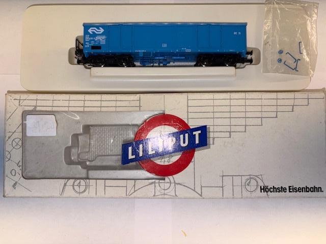 Liliput 441 45  NS EANOS blauw met bordes, Hobby en Vrije tijd, Modeltreinen | H0, Nieuw, Wagon, Gelijkstroom, Liliput, NS, Ophalen of Verzenden