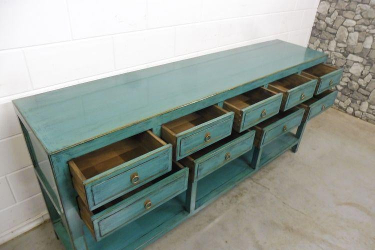 Foto 13 van Chinese Kast Side Table Kommode Turquoise