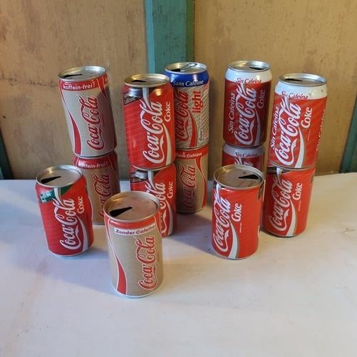 Coca Cola zonder cafeïne blikken divers PARTIJ PRIJS, Ophalen of Verzenden, Gebruikt, Overige typen