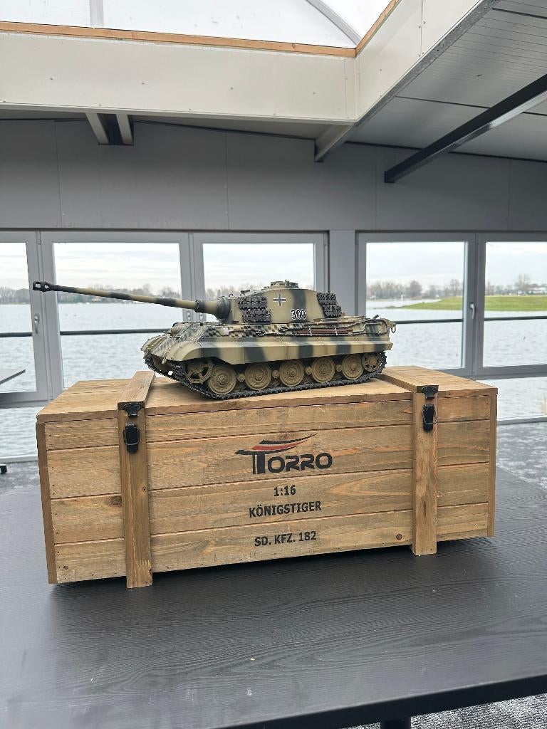 Rc Tank Torro 1:16 Königstiger, Overige merken, Tank, 1:32 tot 1:50, Nieuw