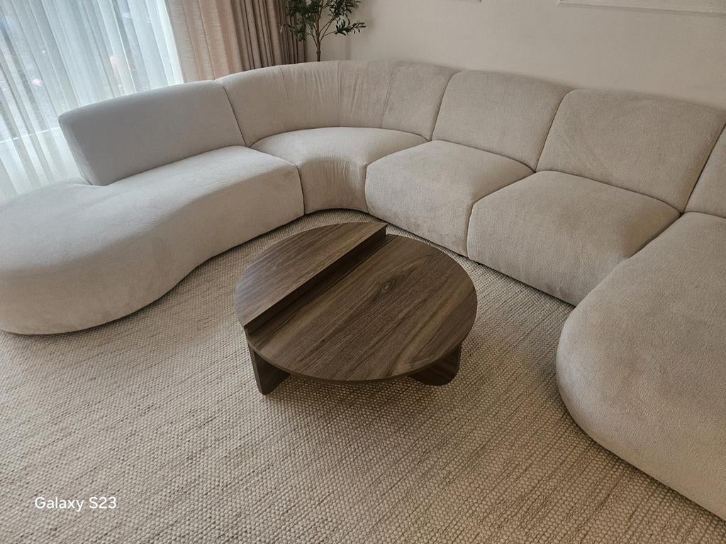 Nieuwe tweedelige salontafel, Huis en Inrichting, Tafels | Salontafels, 50 tot 100 cm, Rond, Nieuw, Modern