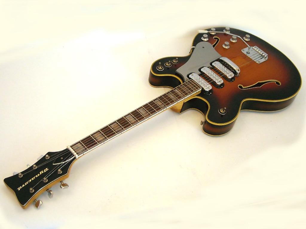 Vintage Dynacord DC-3V 1965 3 Tone Sunburst, Muziek en Instrumenten, Ophalen, Gebruikt, Hollow body, Overige merken