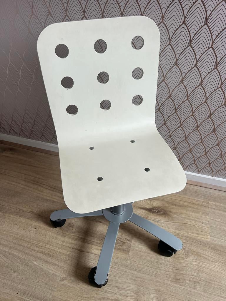 IKEA JULES bureaustoel wit, Ophalen of Verzenden, Gebruikt, Wit, Bureaustoel