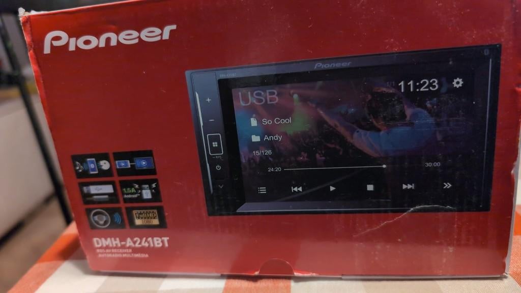 Autoradio Pioneer DMH-A241BT dubbel Dim  (NIEUW!!), Ophalen of Verzenden, Nieuw