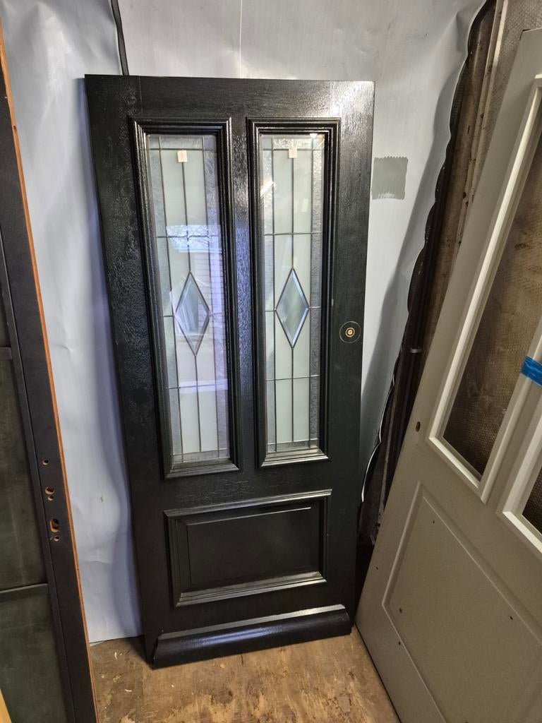 83x201,5cm showmodel voordeur buitendeur glas in lood JH9, Doe-het-zelf en Verbouw, Deuren en Horren, Ophalen, 80 tot 100 cm, .