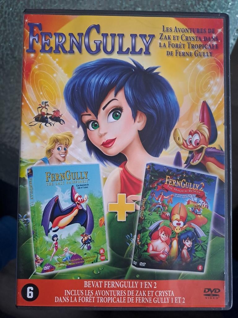 Ferngully 1&2 (dvd), Cd's en Dvd's, Alle leeftijden, Ophalen of Verzenden, Zo goed als nieuw