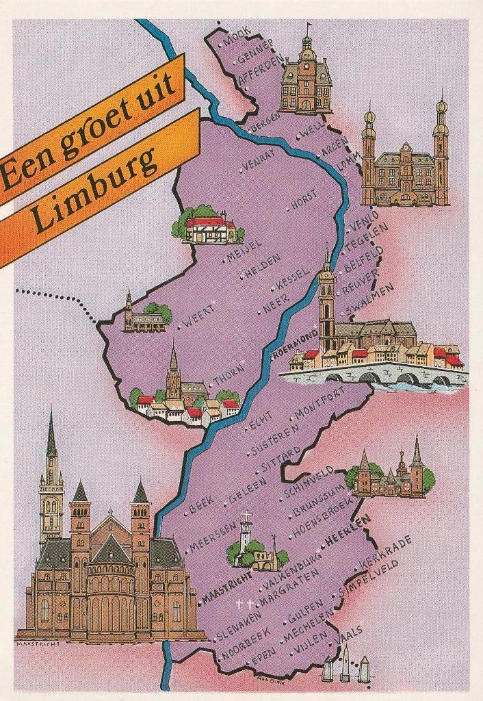 Limburg, Ophalen of Verzenden, 1960 tot 1980, Ongelopen, Limburg