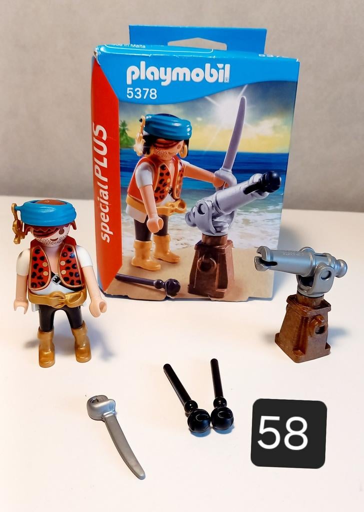 Playmobil Piraat met Kanon - Compleet in Doos!, Ophalen of Verzenden, Zo goed als nieuw, Complete set