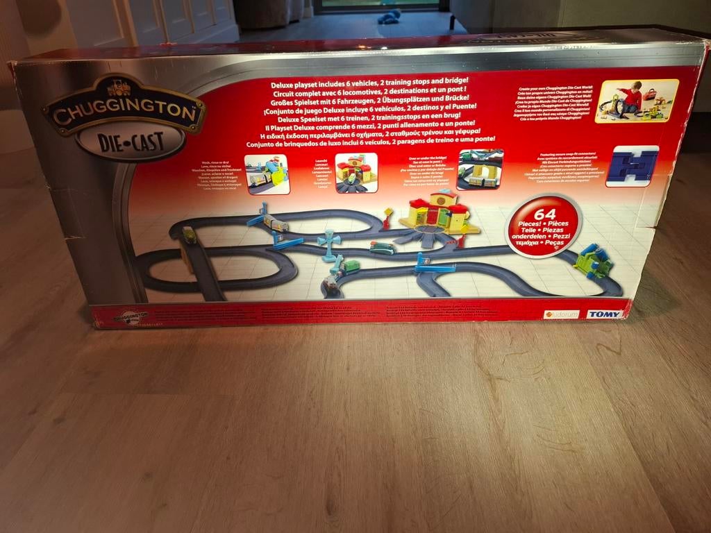 Chuggington trein spoor complete set metalen treintjes, Ophalen, Gebruikt