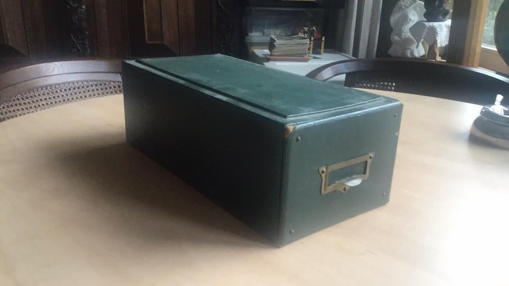 Vintage systeemkaarten bak - voor 15 x 10 cm kaarten, Minder dan 50 cm, Ophalen of Verzenden, Zo goed als nieuw, Minder dan 25 cm
