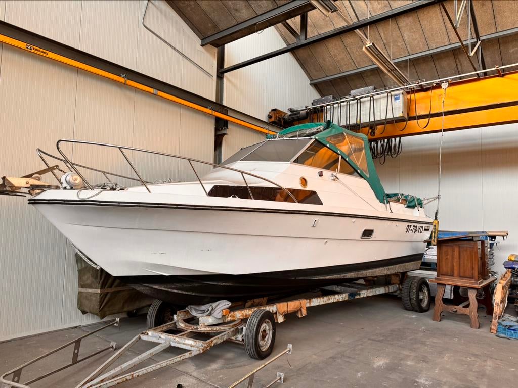 Fjord 24 weekender met 2 x volvo penta AQ131 D inboard, Ophalen, Gebruikt