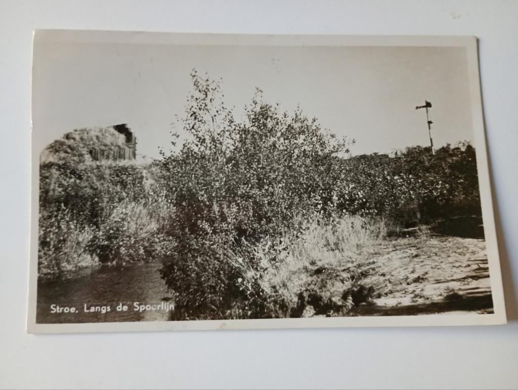 Stroe bij Barneveld Spoorlijn 1950, Verzamelen, Ansichtkaarten | Nederland, Ophalen of Verzenden, 1940 tot 1960, Gelopen, Gelderland