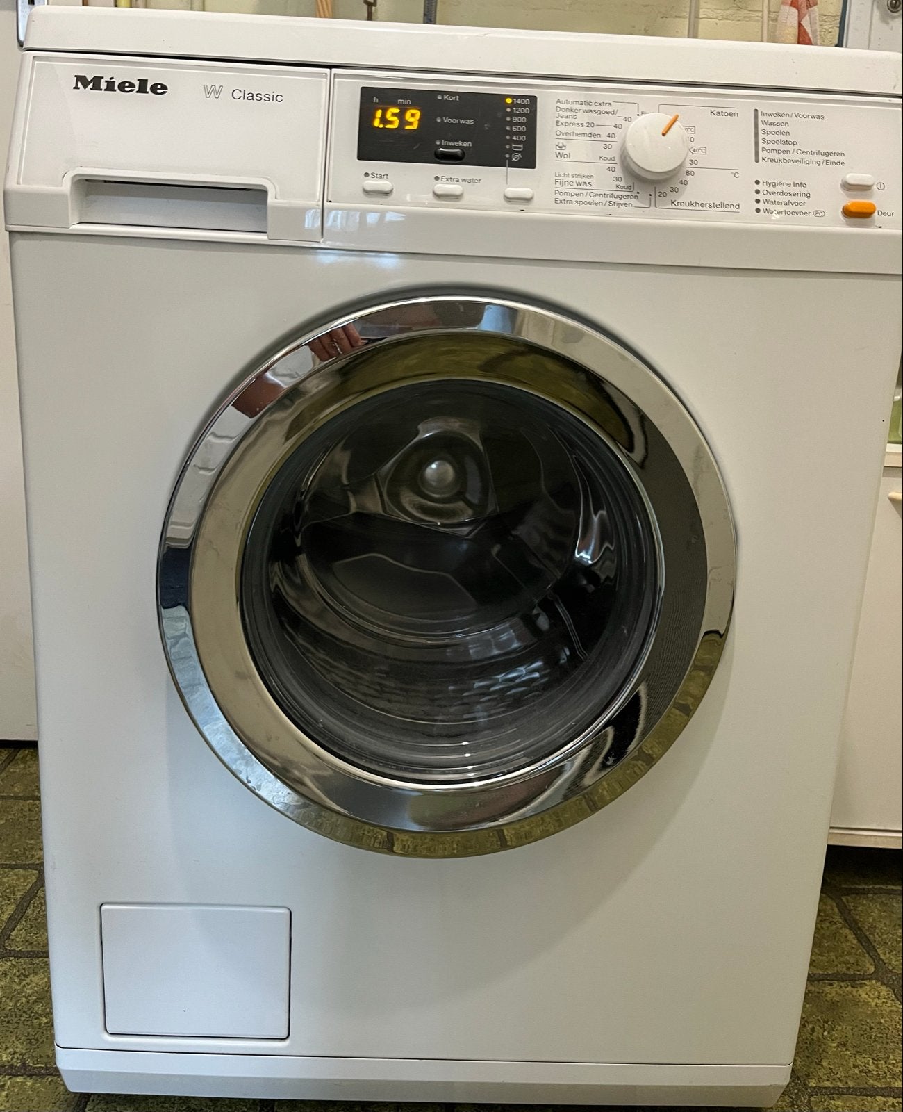 Miele W Classic Wasmachine - Betrouwbaar en Duurzaam, Witgoed en Apparatuur, Wasmachines, Ophalen, Gebruikt, Voorlader, Kort programma