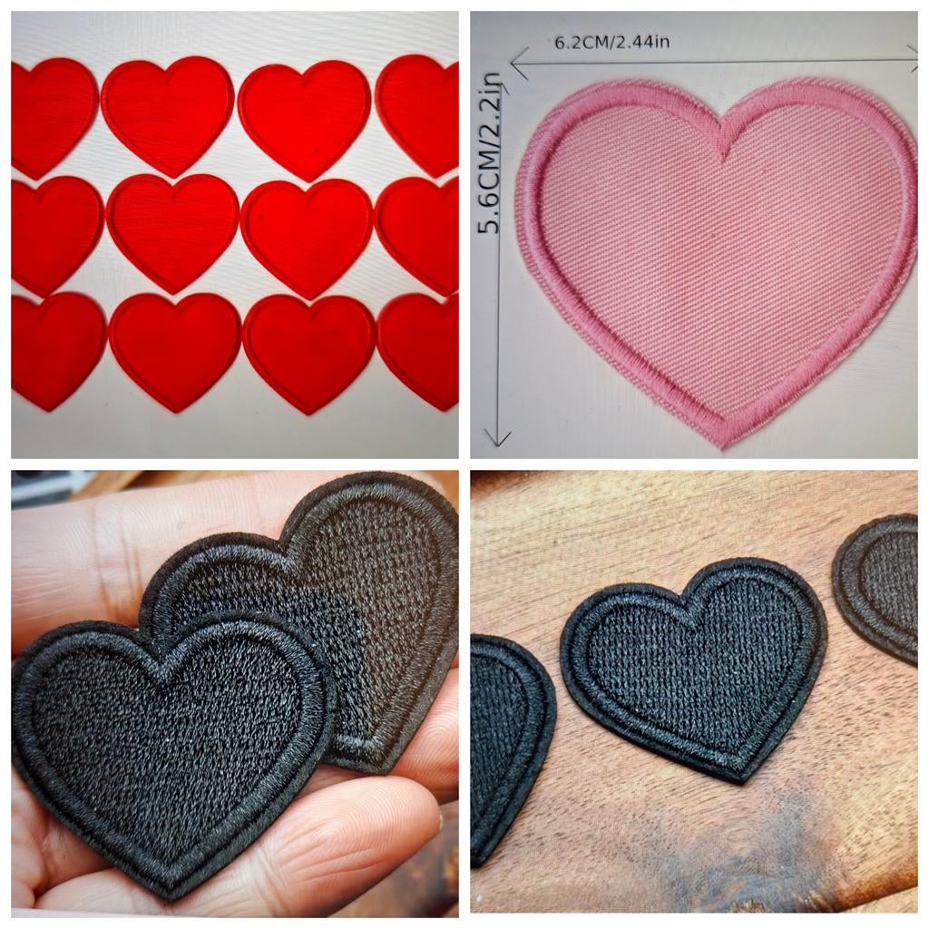 Strijkpatronen Hartjes Applicaties - Diverse Kleuren, Ophalen of Verzenden, Nieuw, Overige applicaties