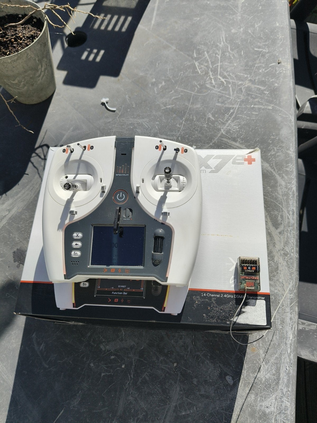 RC Zender Spektrum DX7e+ en Ontvanger, Ophalen of Verzenden, Gebruikt