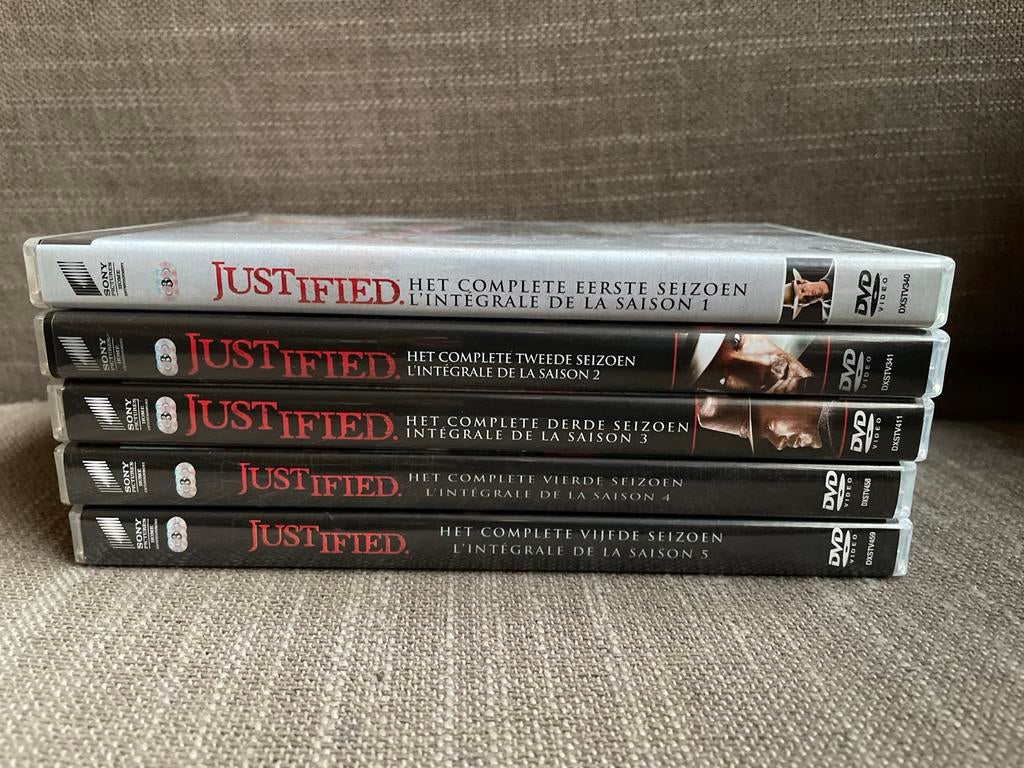 Justified dvd-boxen Seizoen 1-5, Cd's en Dvd's, Dvd's | Tv en Series, Boxset, Ophalen of Verzenden, Zo goed als nieuw, Actie en Avontuur